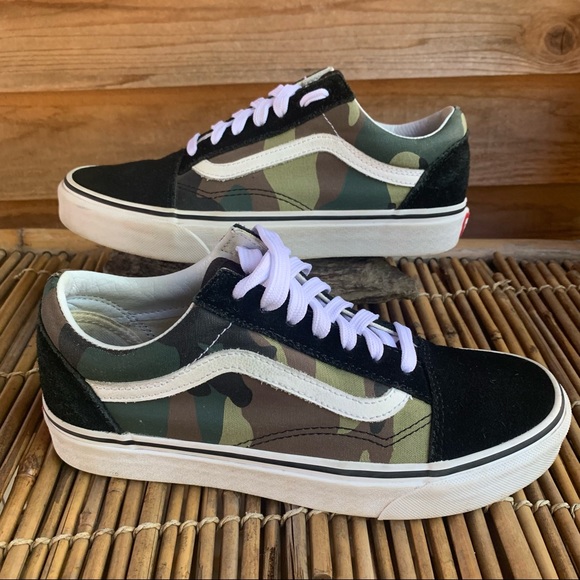 Vans Shoes - Vans Sk8 Low Suede and Camouflage Canvas Tops Old Skool Shoes